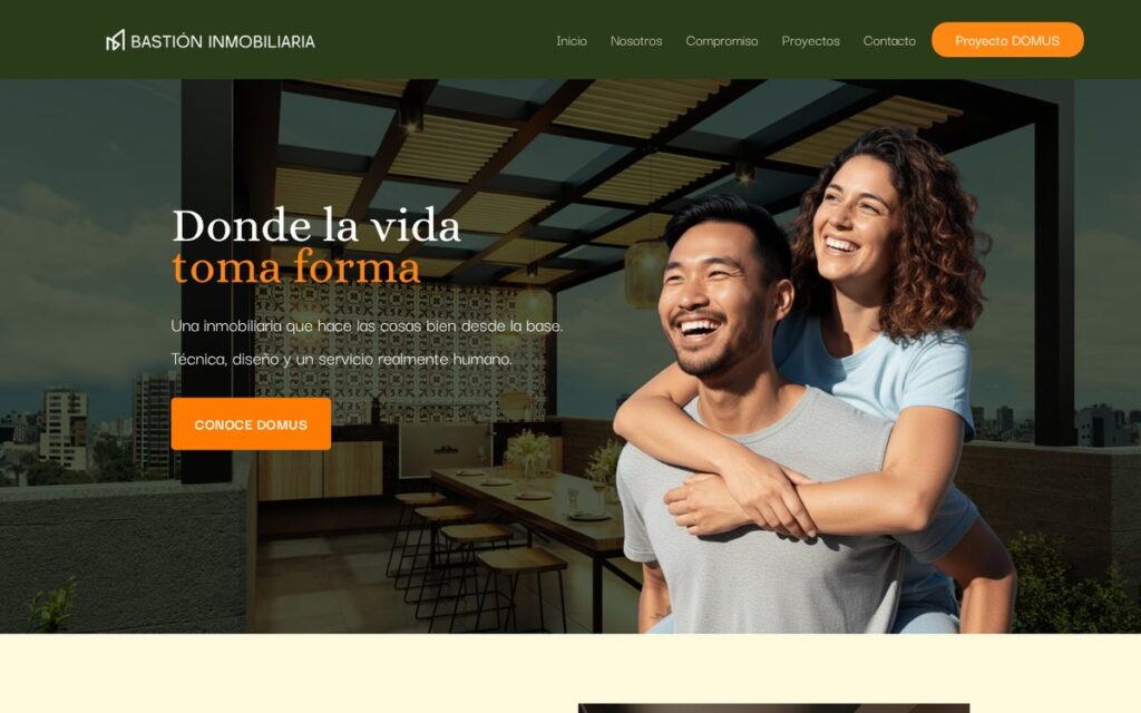 Captura de la web de Bastón hecha por Lucuma Agency