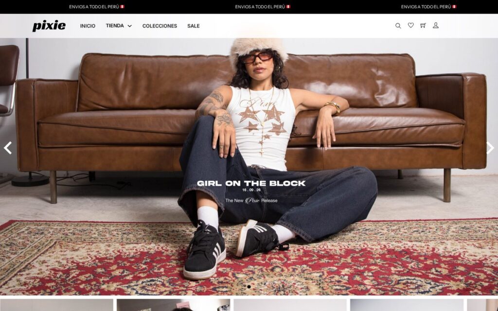 Captura de la web de Pixie hecha por Lucuma Agency