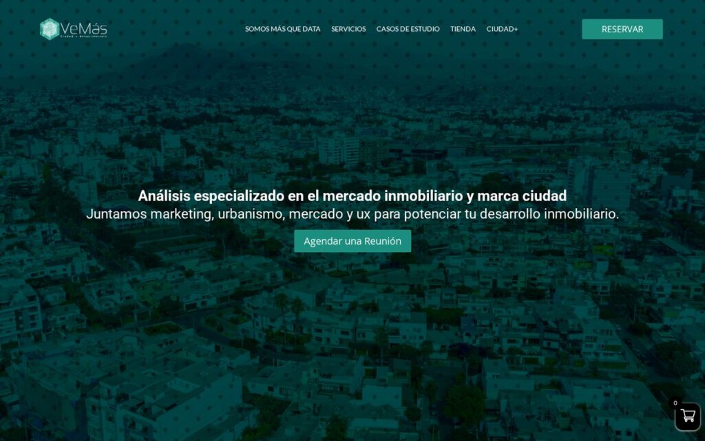 Captura de la web de Ve-Más hecha por Lucuma Agency